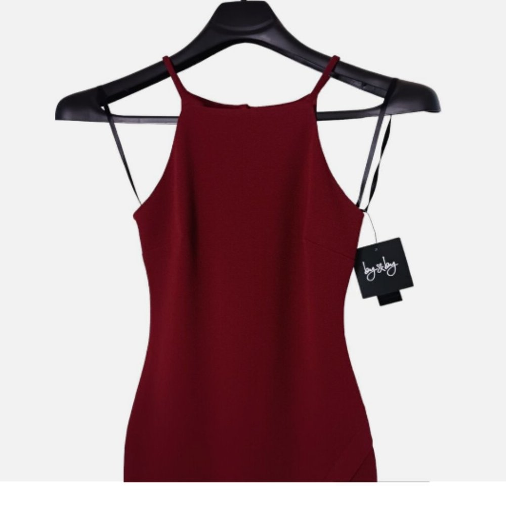 By & By Womens Dress Size XS Sleeveless Wine Color Solid Liverpool Retail $49 - Picture 3 of 8